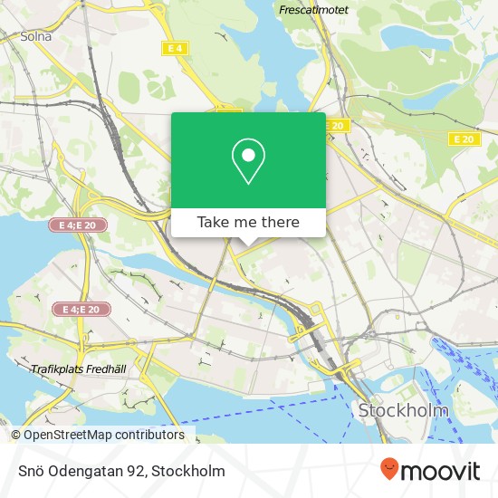 Snö Odengatan 92, Odengatan 92 SE-113 22 Stockholm map