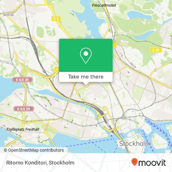 Ritorno Konditori, Odengatan 80 SE-113 22 Stockholm map