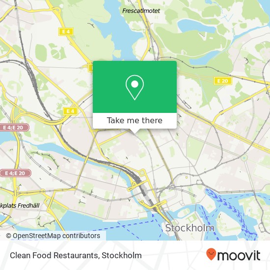 Clean Food Restaurants, Norrtullsgatan 9 SE-113 29 Stockholm map