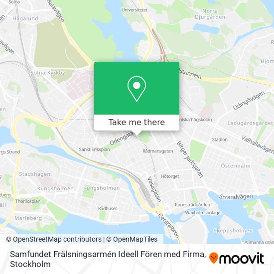 Samfundet Frälsningsarmén Ideell Fören med Firma map