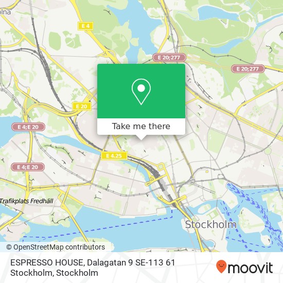 ESPRESSO HOUSE, Dalagatan 9 SE-113 61 Stockholm map