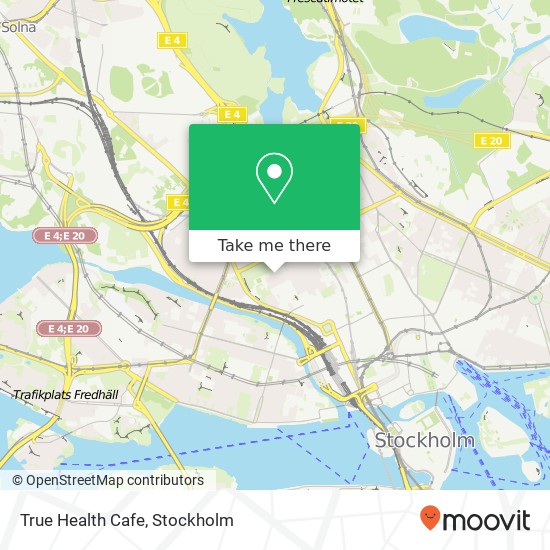 True Health Cafe, Eastmansvägen SE-113 61 Stockholm map