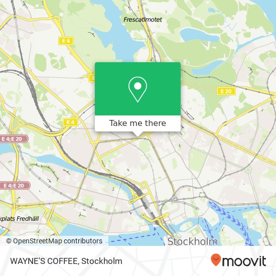 WAYNE'S COFFEE, Odengatan SE-113 22 Stockholm map