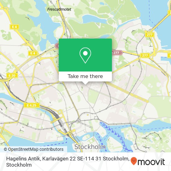 Hagelins Antik, Karlavägen 22 SE-114 31 Stockholm map