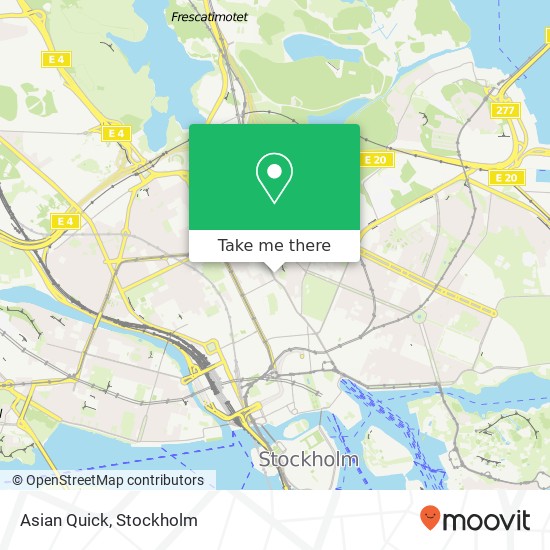 Asian Quick, Eriksbergsgatan SE-114 30 Stockholm map