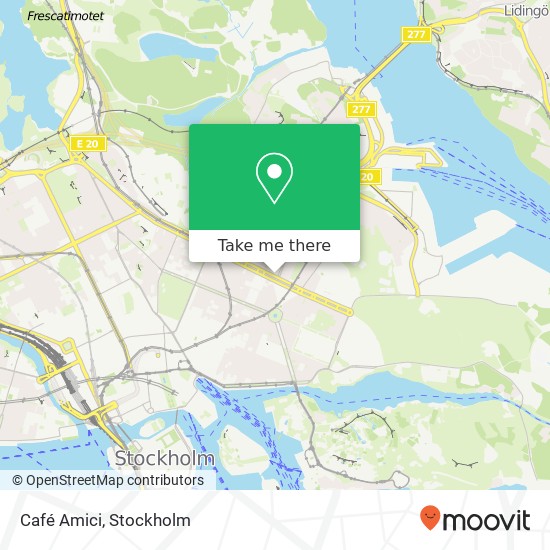 Café Amici, Valhallavägen 147 SE-115 31 Stockholm map