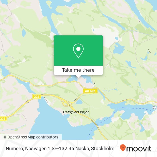 Numero, Näsvägen 1 SE-132 36 Nacka map