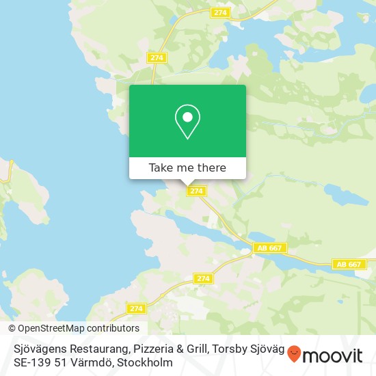 Sjövägens Restaurang, Pizzeria & Grill, Torsby Sjöväg SE-139 51 Värmdö map