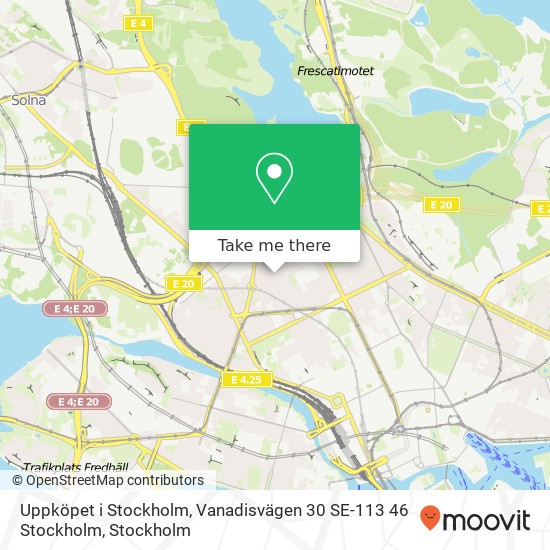 Uppköpet i Stockholm, Vanadisvägen 30 SE-113 46 Stockholm map