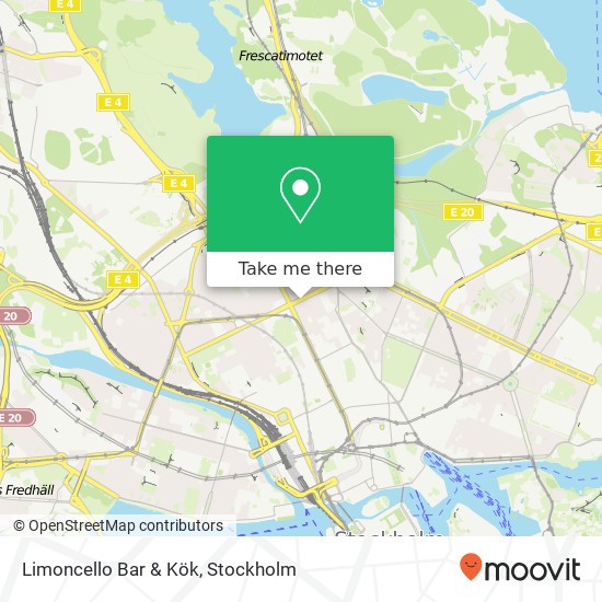 Limoncello Bar & Kök, Odengatan 45 SE-113 51 Stockholm map