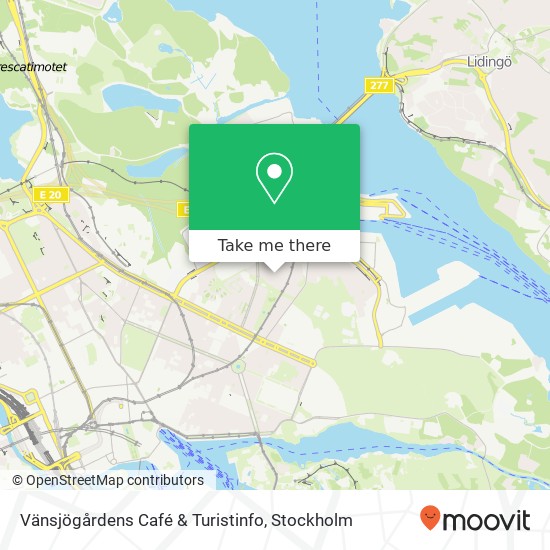 Vänsjögårdens Café & Turistinfo, Brantingsgatan 29 SE-115 35 Stockholm map