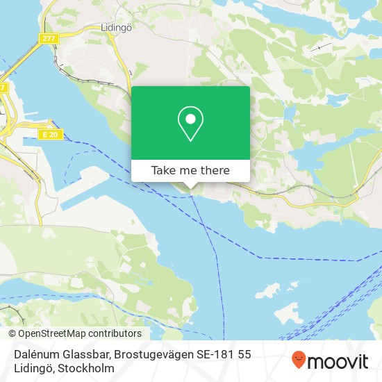 Dalénum Glassbar, Brostugevägen SE-181 55 Lidingö map