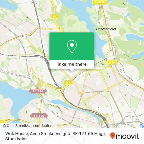 Wok House, Anna Steckséns gata SE-171 65 Haga map