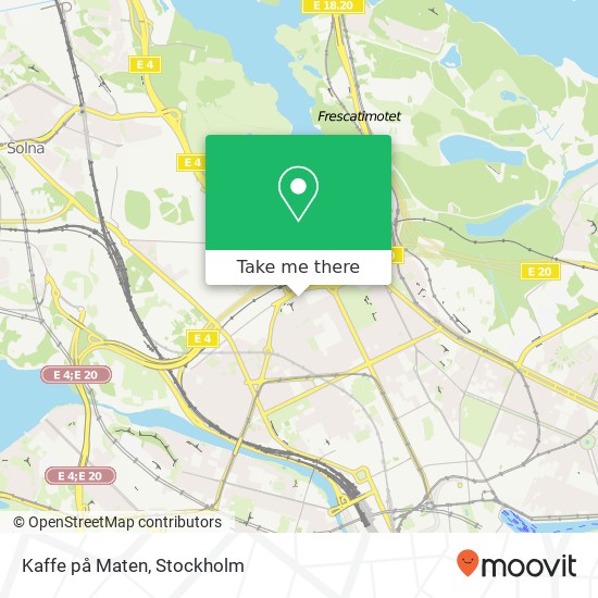 Kaffe på Maten, Norrtullsgatan 65A SE-113 45 Stockholm map