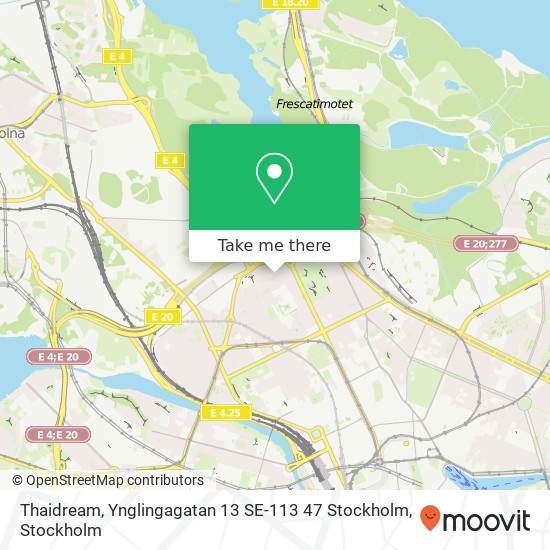 Thaidream, Ynglingagatan 13 SE-113 47 Stockholm map