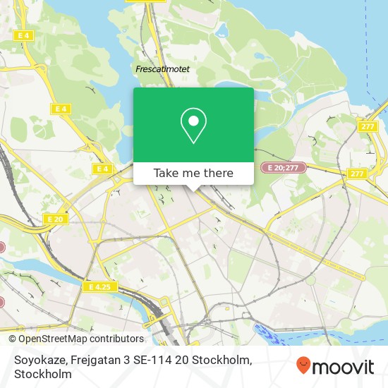 Soyokaze, Frejgatan 3 SE-114 20 Stockholm map