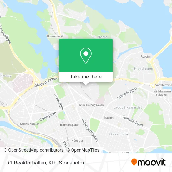 R1 Reaktorhallen, Kth map