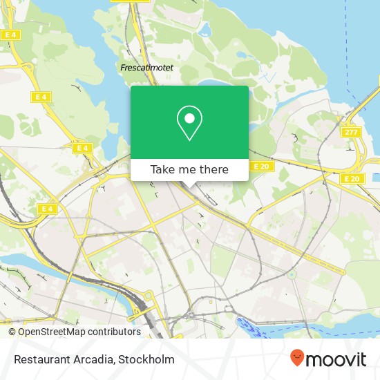 Restaurant Arcadia, Körsbärsvägen 1 SE-114 23 Stockholm map