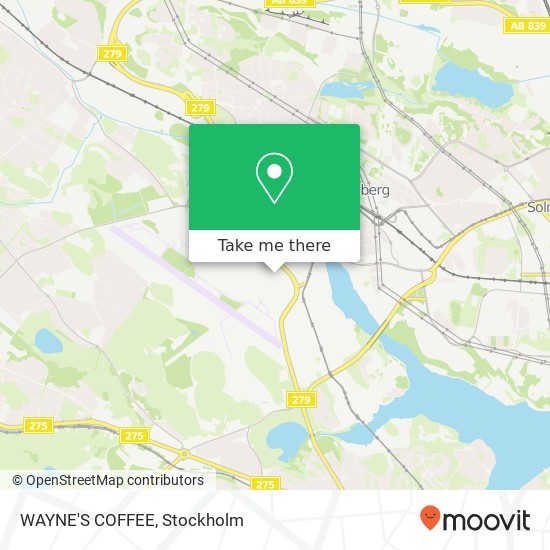 WAYNE'S COFFEE, Ulvsundavägen SE-168 67 Bromma map