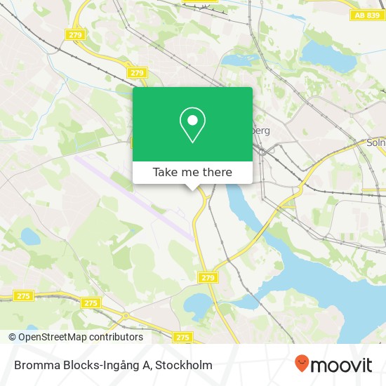 Bromma Blocks-Ingång A map