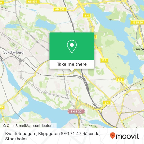 Kvalitetsbagarn, Klippgatan SE-171 47 Råsunda map