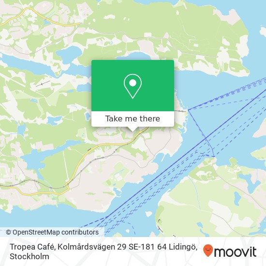 Tropea Café, Kolmårdsvägen 29 SE-181 64 Lidingö map