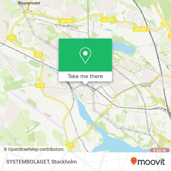 SYSTEMBOLAGET, Landsvägen 53 SE-172 65 Sundbyberg map