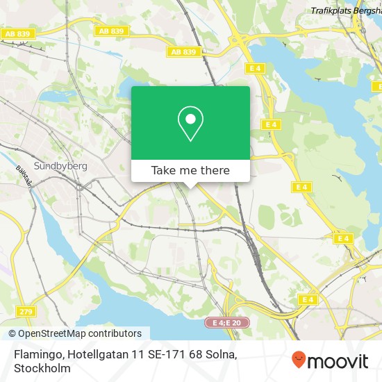 Flamingo, Hotellgatan 11 SE-171 68 Solna map