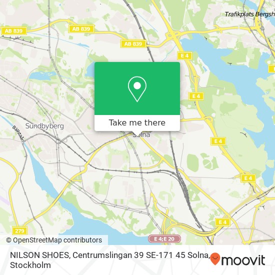 NILSON SHOES, Centrumslingan 39 SE-171 45 Solna map