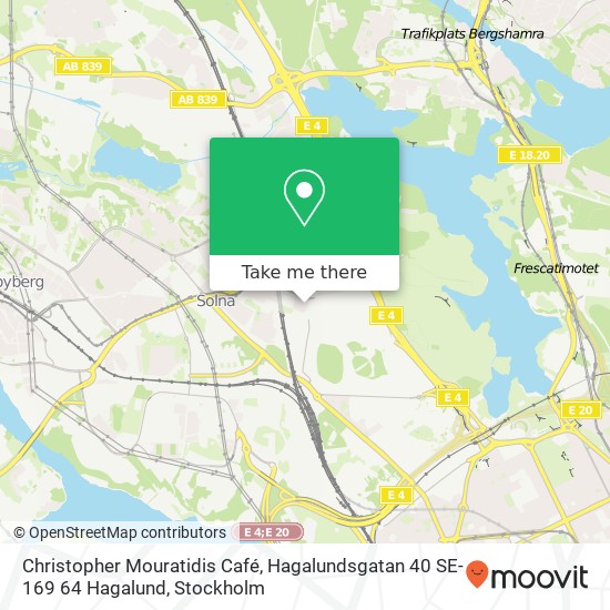 Christopher Mouratidis Café, Hagalundsgatan 40 SE-169 64 Hagalund map