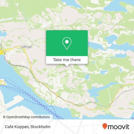 Café Koppen, Korsfararvägen 90 SE-181 40 Lidingö map