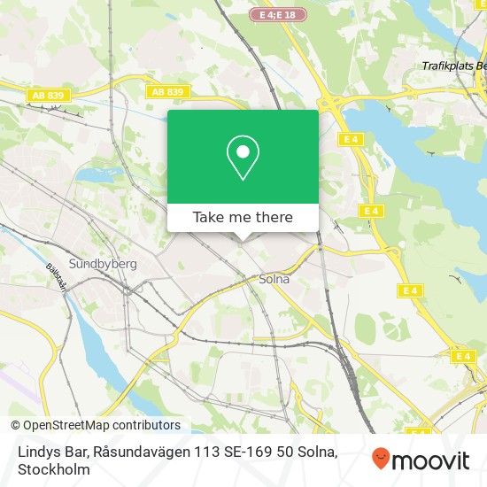 Lindys Bar, Råsundavägen 113 SE-169 50 Solna map