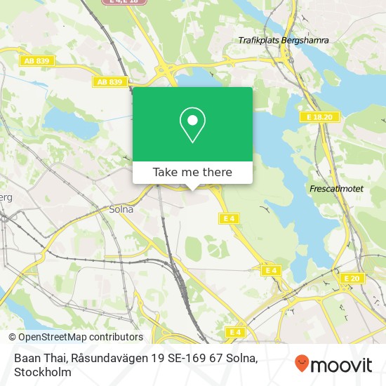 Baan Thai, Råsundavägen 19 SE-169 67 Solna map