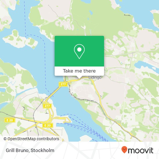 Grill Bruno, Stockholmsvägen SE-181 50 Lidingö map