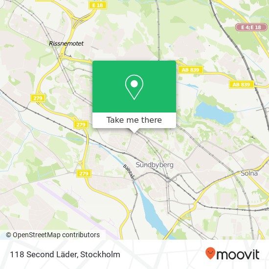 118 Second Läder, Eliegatan 18 SE-172 73 Sundbyberg map