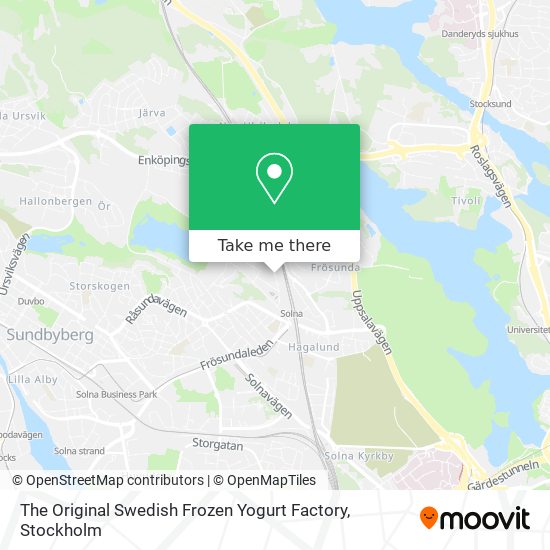 The Original Swedish Frozen Yogurt Factory map