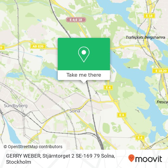 GERRY WEBER, Stjärntorget 2 SE-169 79 Solna map