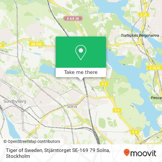 Tiger of Sweden, Stjärntorget SE-169 79 Solna map