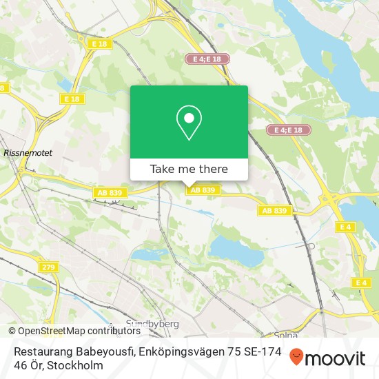 Restaurang Babeyousfi, Enköpingsvägen 75 SE-174 46 Ör map