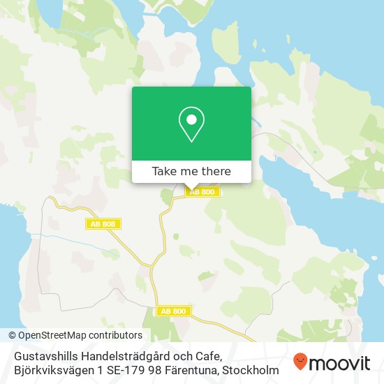 Gustavshills Handelsträdgård och Cafe, Björkviksvägen 1 SE-179 98 Färentuna map