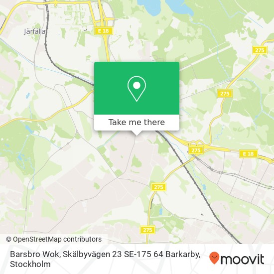 Barsbro Wok, Skälbyvägen 23 SE-175 64 Barkarby map