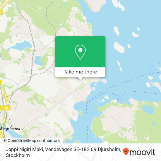 Jappi Nigiri Maki, Vendevägen SE-182 69 Djursholm map