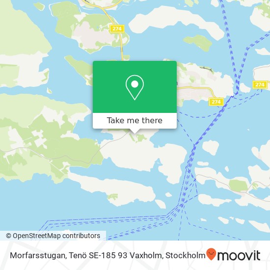 Morfarsstugan, Tenö SE-185 93 Vaxholm map