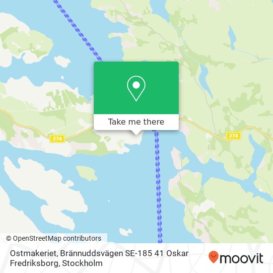 Ostmakeriet, Brännuddsvägen SE-185 41 Oskar Fredriksborg map