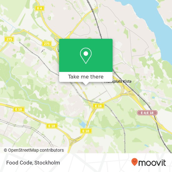 Food Code, Kistagången 20B SE-164 40 Stockholm map