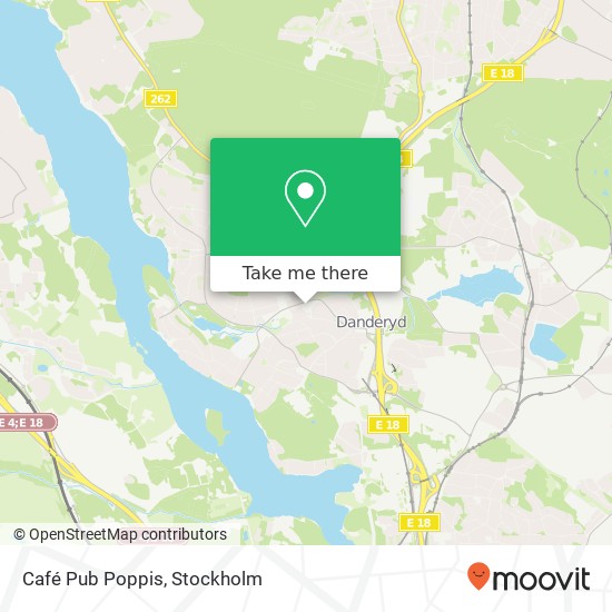Café Pub Poppis, Nora torg 5 SE-182 34 Danderyd map