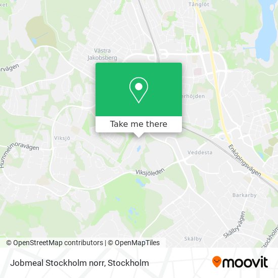 Jobmeal Stockholm norr map