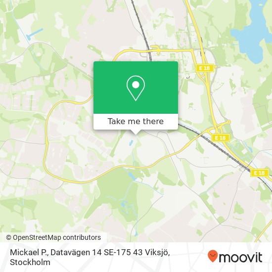 Mickael P., Datavägen 14 SE-175 43 Viksjö map