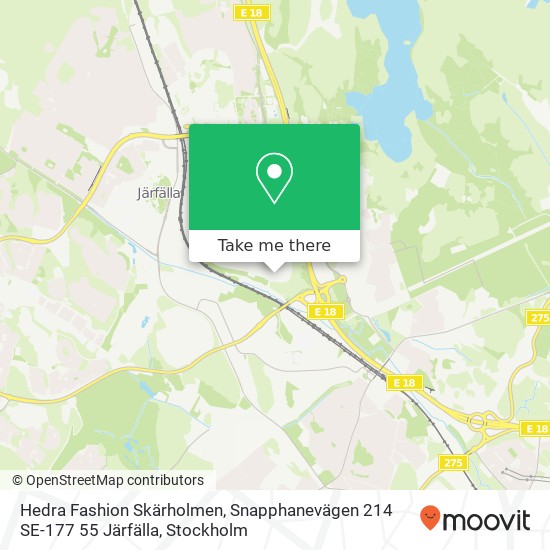 Hedra Fashion Skärholmen, Snapphanevägen 214 SE-177 55 Järfälla map