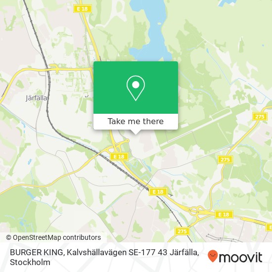 BURGER KING, Kalvshällavägen SE-177 43 Järfälla map